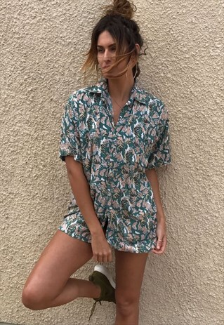 PATTERNED OVERSIZED RETRO VINTAGE UNISEX FESTIVAL SHIRT
