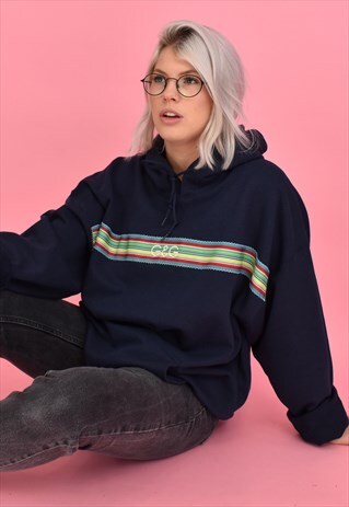 G&G UNISEX NAVY TUMBLING RIBBON HOOD