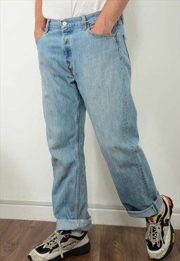Vintage 90s Levi's 501 Faded Blue Size 36x32"