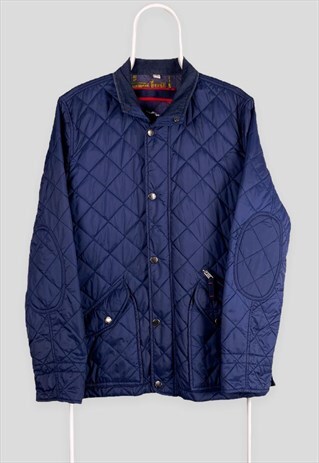 BODEN BLUE QUILTED JACKET CORDUROY COLLAR MEDIUM