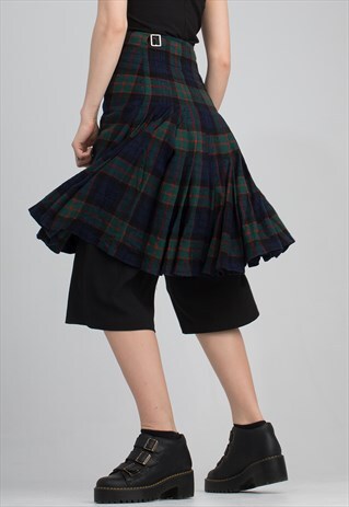 SCOTIAN INSPIRED WOOL PLEATED SKIRT