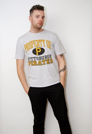 PITTSBURGH PIRATES T-SHIRT (L) VINTAGE 80S MLB BASEBALL TOP