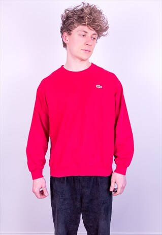 VINTAGE LACOSTE SWEATSHIRT IN RED