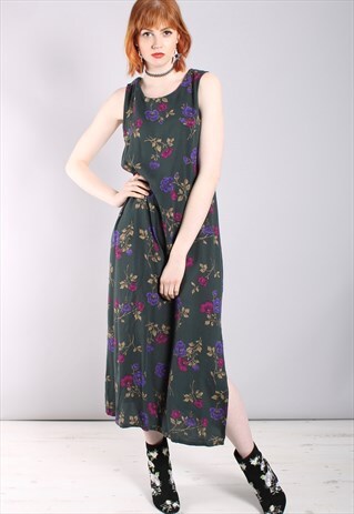 VINTAGE 90S FLORAL PATTERNED MAXI DRESS