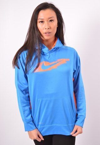 VINTAGE NIKE HOODIE JUMPER BLUE