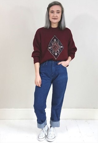 VINTAGE 90'S BLUE DENIM HIGH WAISTED 'MOM' JEANS