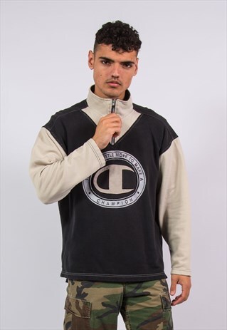 VINTAGE CHAMPION 1/4 ZIP SWEATSHIRT
