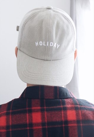 HOLIDAY EMBROIDERY CAP - BEIGE