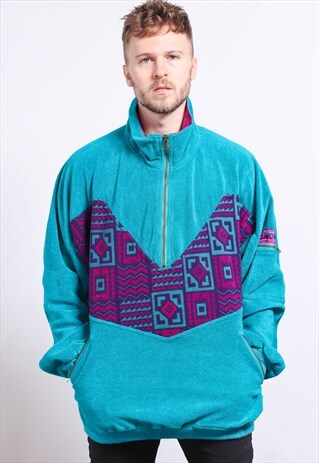 VINTAGE HALF ZIP FLEECE TOP