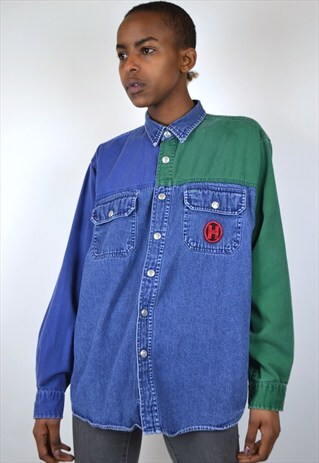 VINTAGE 90'S TOMMY HILFIGER DENIM SHIRT