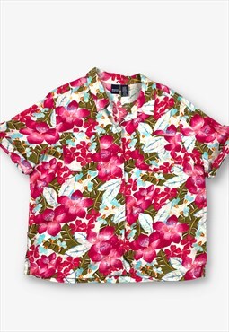 Vintage hawaiian shirt bright pink xl BV19676