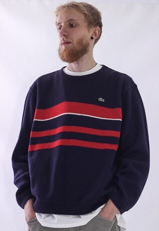 VINTAGE MENS LACOSTE LOGO JUMPER SWEATER