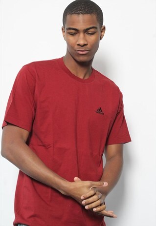 VINTAGE ADIDAS LOGO T-SHIRT RED