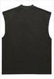 SKELETON SLEEVELESS T-SHIRT SKULL TANK TOP RETRO SURFER VEST