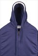 VINTAGE 90'S LEE HOODIE HOODED ZIP UP NAVY BLUE XLARGE