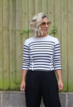 Vintage Y2K Jean Paul Gautier striped nautical ribbed top