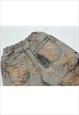 SHREDDED DENIM SHORTS SKATER EXTREME RIP JEAN PANTS IN GREY