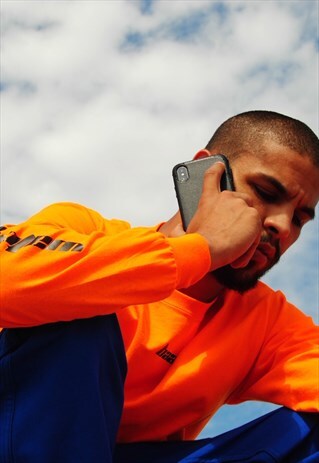 BAAD T-SHIRT LONG SLEEVE ORANGE WATCH THE FALL ( BLACK 2.0)
