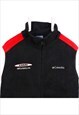 VINTAGE 90'S COLUMBIA GILET SMALL LOGO FULL ZIP UP STRIPED