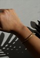 FEARLESS AFFIRMATION 18K GOLD PLATED CUFF BRACELET