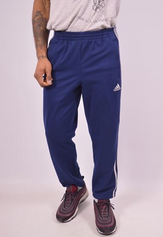 VINTAGE ADIDAS TRACKSUIT TROUSERS BLUE