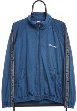 Vintage Champion Blue Tracksuit Jacket Mens
