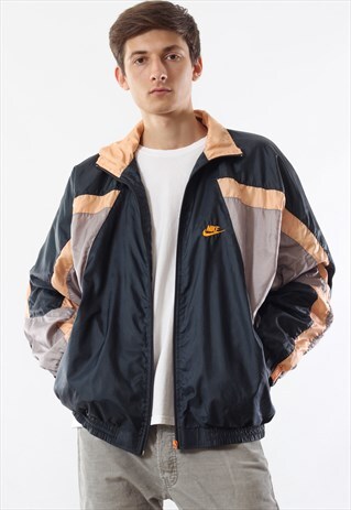 VINTAGE NIKE TRACKSUIT 90S BLACK ORANGE