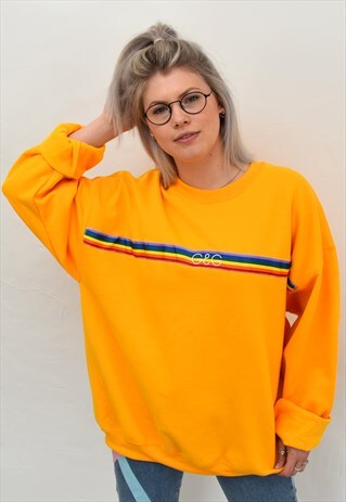 G&G UNISEX GOLD RAINBOW RIBBON SWEAT