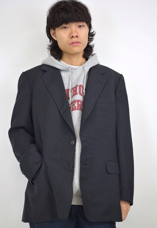 VINTAGE 90S BURBERRY BLACK BLAZER