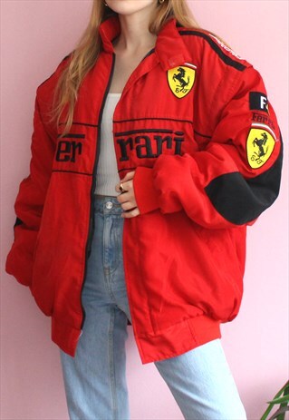 VINTAGE RED & BLACK FERRARI JACKET