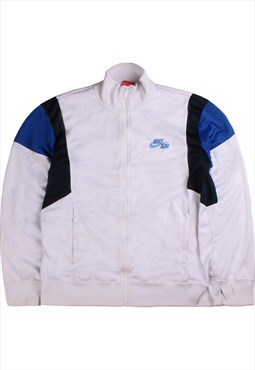 Vintage 90's Nike Windbreaker Jacket Full Zip Up White,