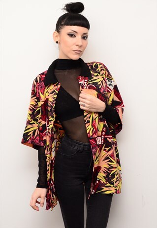 VINTAGE 90'S FLORAL GRUNGE HAWAIIAN PATTERNED SHIRT