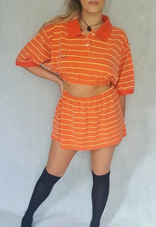 VINTAGE RE-WORKED RALPH LAUREN TOP & SKIRT TWO PIECE SET