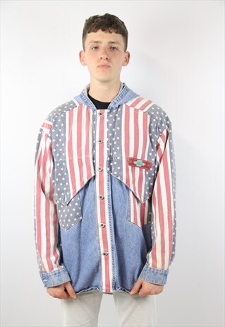 VINTAGE DENIM HOODED 90S JACKET