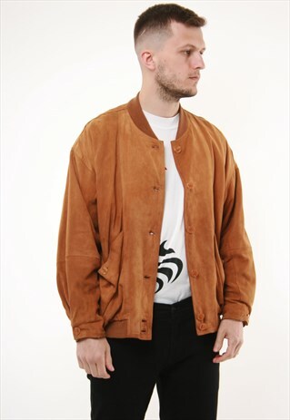 VINTAGE OLDSCHOOL UNKNOWN SUEDE LEATHER JACKET 14188