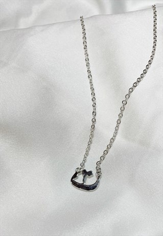 TAA - T ARABIC INITIAL NECKLACE - SILVER FINISH