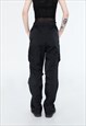 BREATHABLE PANTS THIN CARGO WIND JOGGERS IN BLACK