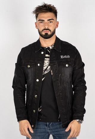 BLACK PAINTED JACKET