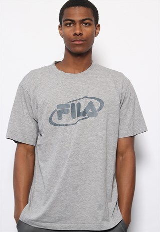VINTAGE FILA BIG LOGO T-SHIRT GREY