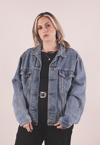 VINTAGE LEVI'S 90S GRUNGE BLUE DENIM JACKET /A6055