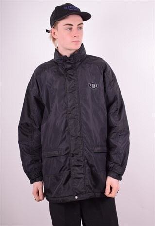 NIKE MENS VINTAGE JACKET LARGE BLACK 90'S