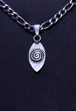 CRW Silver Infinity Sun Necklace 