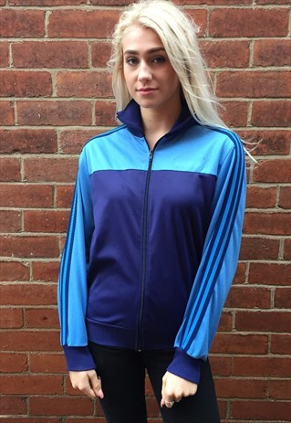 VINTAGE ADIDAS TRACKSUIT JACKET SMALL 8 10 CASUALS 80S