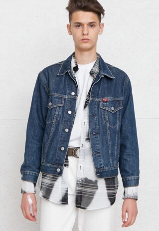 VINTAGE BLUE BIG STAR DENIM JACKET