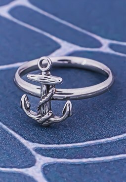 Mens Sailor Anchor Ring Womens Rings Thick Ring