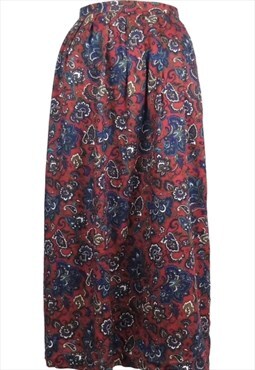 Vintage 70s Maxi Skirt Psychedelic Paisley High Waisted