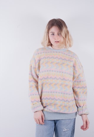 VINTAGE PASTEL KNITTED JUMPER
