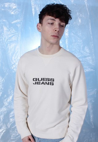 VINTAGE GUESS JEANS CREAM SWEATSHIRT