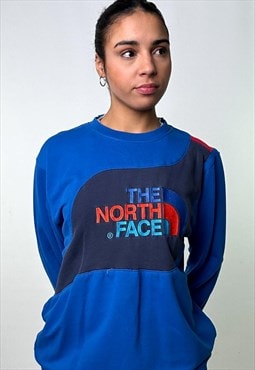 Blue Reworked The North Face Sweatshirt
