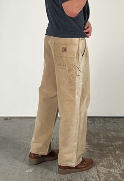 Vintage Carhartt Carpenter Pants Men's Beige